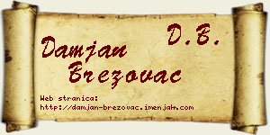 Damjan Brezovac vizit kartica